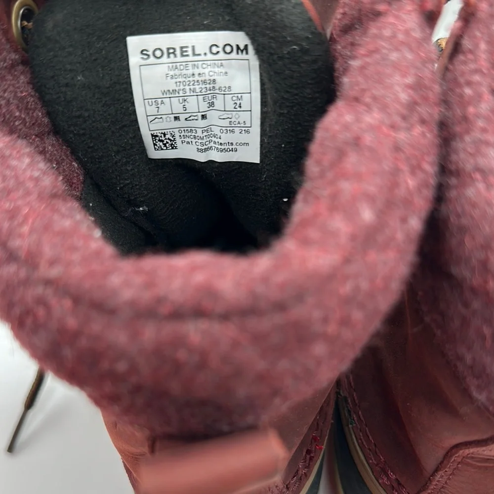 Sorel Sz 7 Slimpack II Lace Redwood Duck‎ Boot Waterproof Design